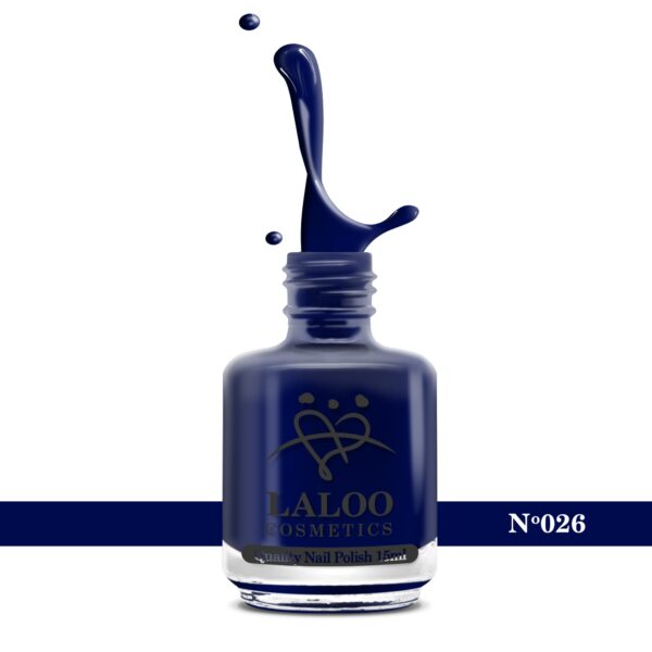 Απλό βερνίκι Laloo Cosmetics 15ml - N.26 Blue-Black