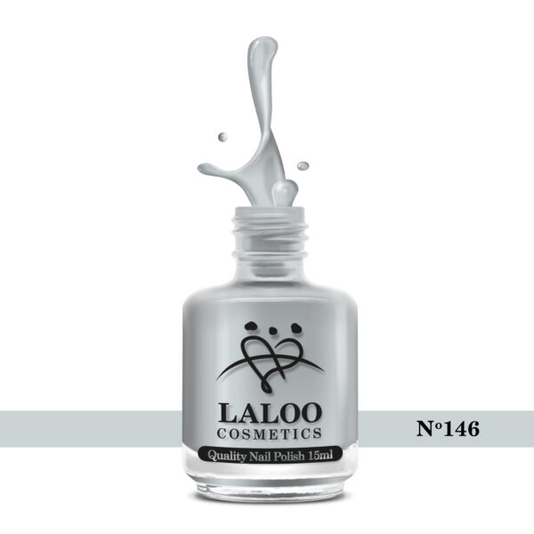 Απλό βερνίκι Laloo Cosmetics 15ml - N.146 Γκρι ανοιχτό του πάγου