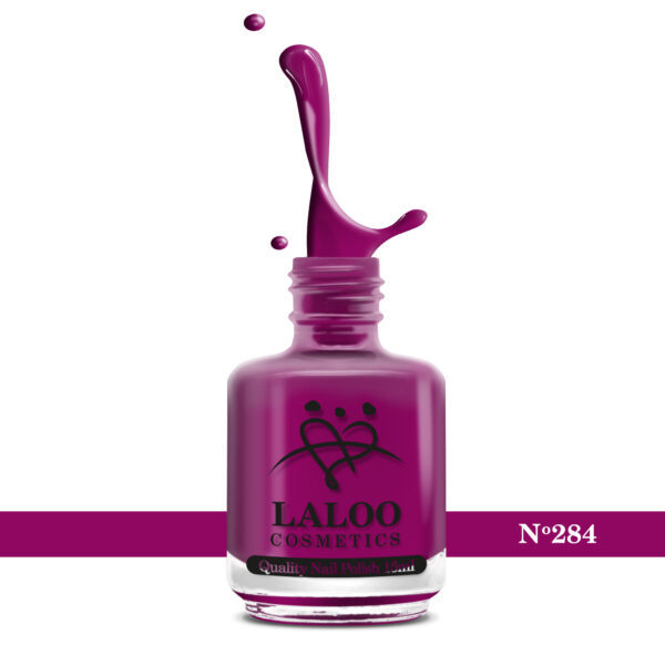 Απλό βερνίκι Laloo Cosmetics 15ml - N.284 Βιολετί σκούρο