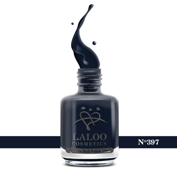 Απλό βερνίκι Laloo Cosmetics 15ml - N.397 Navy Blue Black