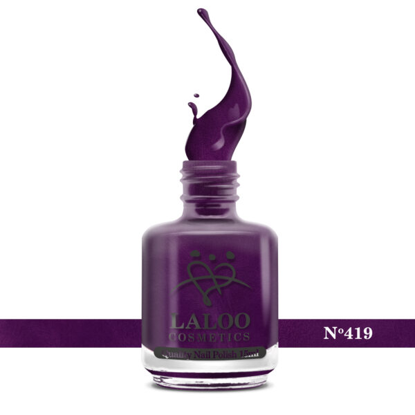 Απλό βερνίκι Laloo Cosmetics 15ml - N.419 Μωβ μεταλλικό