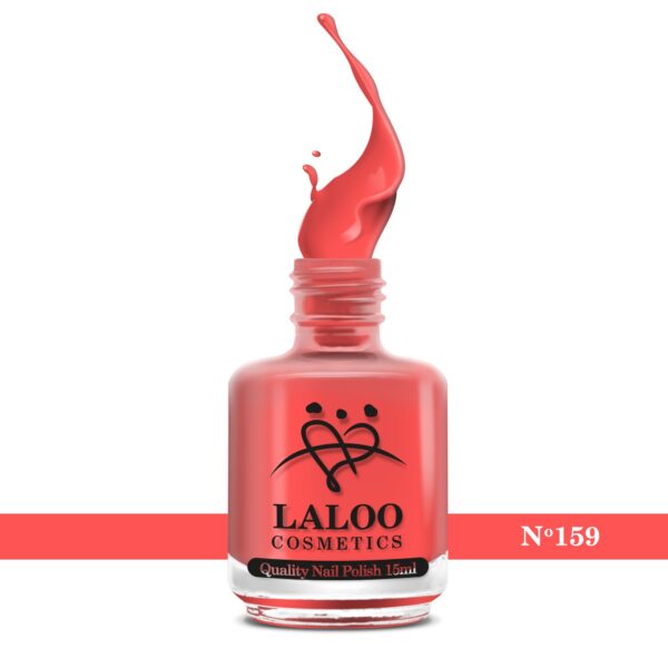 Απλό βερνίκι Laloo Cosmetics 15ml - N.159 Κοραλί έντονο νέον