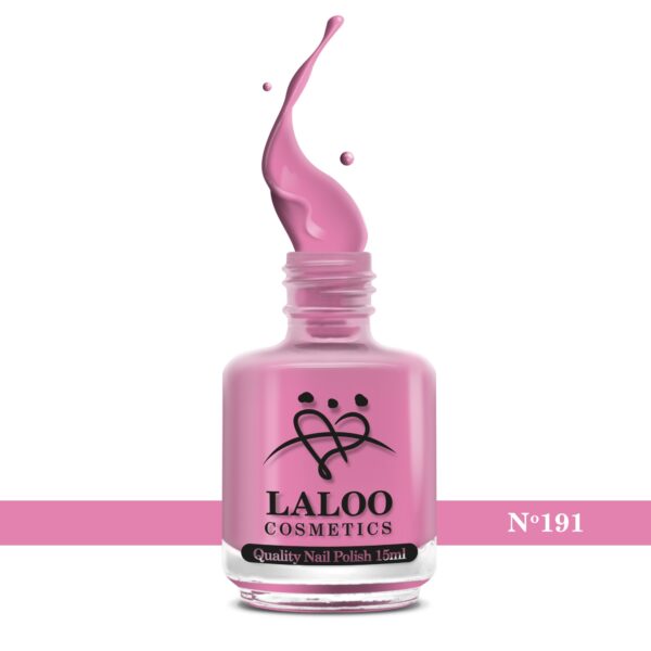 Απλό βερνίκι Laloo Cosmetics 15ml - N.191 Ροζ που μωβίζει έντονο