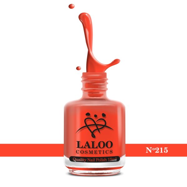 Απλό βερνίκι Laloo Cosmetics 15ml - N.215 Κοραλί έντονο