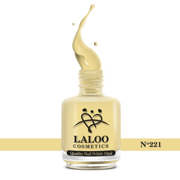 Απλό βερνίκι Laloo Cosmetics 15ml - N.221 Κίτρινο εσωτερικό της μπανάνας