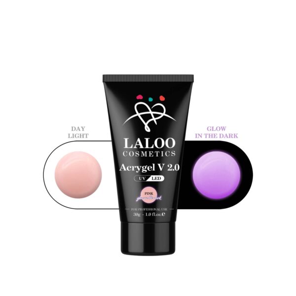 Laloo Cosmetics Acrygel V 2.0 Glow in the Dark Milky Pink 30gr